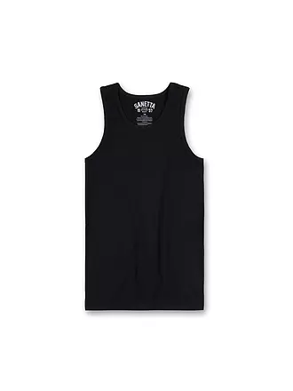 SANETTA | Jungen Unterhemd Essentials Schwarz | 